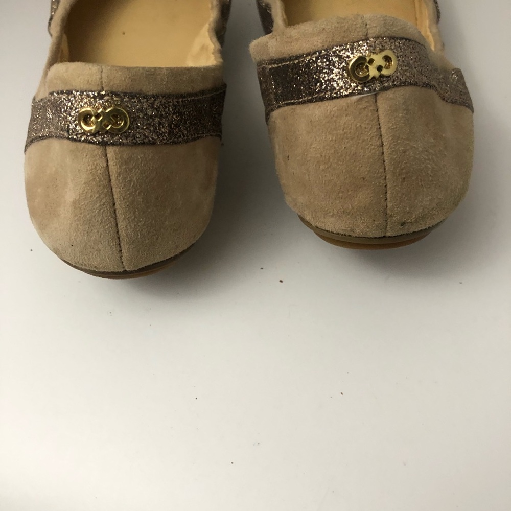 Cole Haan Glitter Ballet Flats Sz 8 Holiday NYE Fairy Romantic Business Casual - Picture 2 of 4